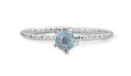 Image de Turmalin blau "Diamantisiert" Ring. Silber 925