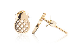 Vedere dettagli per "Ananas". Orecchini. Argento 925 placcato oro Immagine di "Ananas". Orecchini. Argento 925 placcato oro