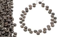 Vedere dettagli per Agata cioccolato sfaccettata. Filo di Briolette 10 mm Immagine di Agata cioccolato sfaccettata. Filo di Briolette 10 mm