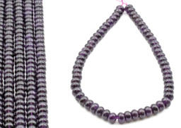 Vedere dettagli per Rondelle di ametista da 10 mm. Immagine di Rondelle di ametista da 10 mm.