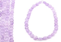 Vedere dettagli per Filo di ametista ovale 10x12 mm (lavanda) Immagine di Filo di ametista ovale 10x12 mm (lavanda)
