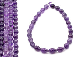 Vedere dettagli per Filo di gocce di ametista 10x15 mm Immagine di Filo di gocce di ametista 10x15 mm