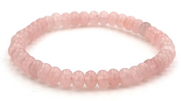 Vedere dettagli per Bracciale con quarzo rosa da 6 mm Immagine di Bracciale con quarzo rosa da 6 mm