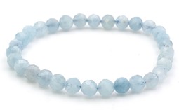 Vedere dettagli per Acquamarina sfaccettata. Perline tonde 6 mm Bracciale Extra Immagine di Acquamarina sfaccettata. Perline tonde 6 mm Bracciale Extra
