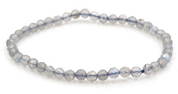 Vedere dettagli per Bracciale di perline tonde di Labradorite da 4 mm (taglio a diamante) Immagine di Bracciale di perline tonde di Labradorite da 4 mm (taglio a diamante)