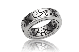 Immagine di Ring mit versch. Symbolen, 8mm, 925 Silber