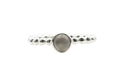 Vedere dettagli per Pietra di luna grigia cab. 6 mm Anello con perline "Magia della Luna", argento 925 Immagine di Pietra di luna grigia cab. 6 mm Anello con perline "Magia della Luna", argento 925