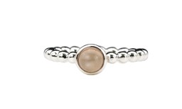 Vedere dettagli per Pietra di luna cab. 6 mm Anello con perline "Magia della Luna", argento 925 Immagine di Pietra di luna cab. 6 mm Anello con perline "Magia della Luna", argento 925