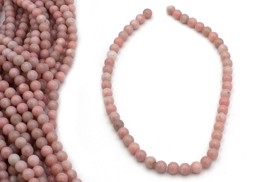 Vedere dettagli per Filo di perline rosa di Aragonite da 8 mm Immagine di Filo di perline rosa di Aragonite da 8 mm