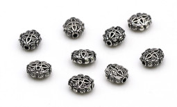 Vedere dettagli per Piatto ovale decorato, argento 925 annerito Immagine di Piatto ovale decorato, argento 925 annerito