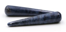 Vedere dettagli per Stilo da massaggio in dumortierite 10x2cm Immagine di Stilo da massaggio in dumortierite 10x2cm