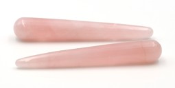 Vedere dettagli per Stilo da massaggio al quarzo rosa 10x2cm Immagine di Stilo da massaggio al quarzo rosa 10x2cm