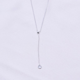 Immagine di "Dangeling Stone" Aquamarin verstellbar, 65cm Halskette, Silber 925