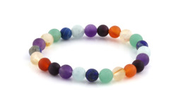 Zeige Details für Chakra Kugeln 4mm oder 6mm Armband satiniert (15cm, Kinder)  Bild von Chakra Kugeln 4mm oder 6mm Armband satiniert (15cm, Kinder)