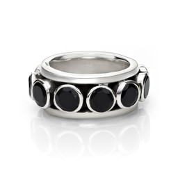 Vedere dettagli per Onice con circa 10 sfaccettature. cabochon, argento 925 Immagine di Onice con circa 10 sfaccettature. cabochon, argento 925