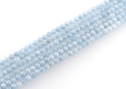 Vedere dettagli per Perline tonde Acquamarina 6mm AA filo Immagine di Perline tonde Acquamarina 6mm AA filo