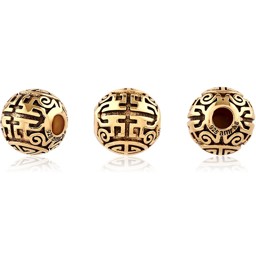 Zeige Details für TOP-Bead Kugeln verziert 9mm, Silber vergoldet 18k Bild von TOP-Bead Kugeln verziert 9mm, Silber vergoldet 18k