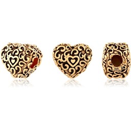 Zeige Details für TOP-Bead Herz verziert 8.5x10mm, Silber vergoldet 18k Bild von TOP-Bead Herz verziert 8.5x10mm, Silber vergoldet 18k