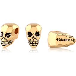 Zeige Details für TOP-Bead Skull vertikale gelocht 6x10mm, Silber vergoldet 18k Bild von TOP-Bead Skull vertikale gelocht 6x10mm, Silber vergoldet 18k