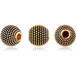Zeige Details für TOP-Bead Kugeln verziert 9mm (gepunktet), Silber vergoldet 18k Bild von TOP-Bead Kugeln verziert 9mm (gepunktet), Silber vergoldet 18k