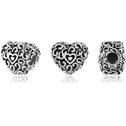 Zeige Details für TOP-Bead Herz verziert 8.5x10mm, Silber 925 Bild von TOP-Bead Herz verziert 8.5x10mm, Silber 925