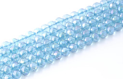 Vedere dettagli per Aqua Aura sfaccettata. Perline tonde da 10 mm Immagine di Aqua Aura sfaccettata. Perline tonde da 10 mm