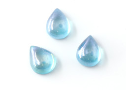 Vedere dettagli per Goccia cabochon Aqua Aura 10x8 mm Immagine di Goccia cabochon Aqua Aura 10x8 mm