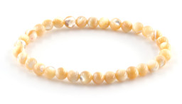 Vedere dettagli per Bracciale di perline tonde da 6 mm in Madreperla  Immagine di Bracciale di perline tonde da 6 mm in Madreperla