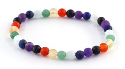 Zeige Details für Chakra Kugeln 6mm Armband, 19.5cm matt Bild von Chakra Kugeln 6mm Armband, 19.5cm matt