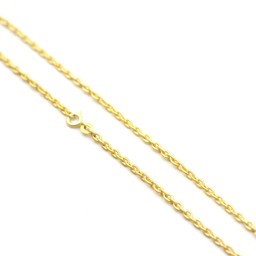 Image de Silberkette Rolo Oval 3mm Halskette 65cm, Vergoldet