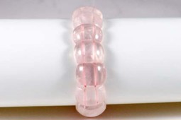 Vedere dettagli per Quarzo rosa "arrotondato a destra", braccio 17x12 mm Immagine di Quarzo rosa "arrotondato a destra", braccio 17x12 mm