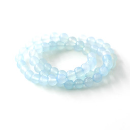 Immagine di Aqua Achat 8mm Kugeln Armband (gefärbt)