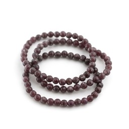 Vedere dettagli per Bracciale di perline tonde da 6 mm di Lepidolite Immagine di Bracciale di perline tonde da 6 mm di Lepidolite