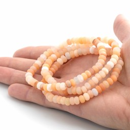 Vedere dettagli per Agata (rosa) Rondelle 6x4mm bracciale satinato Immagine di Agata (rosa) Rondelle 6x4mm bracciale satinato