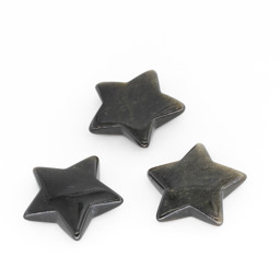 Vedere dettagli per Stella in Ossidiana dorata da 30 mm Immagine di Stella in Ossidiana dorata da 30 mm