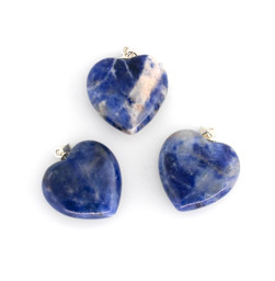 Vedere dettagli per Pendente a cuore in Sodalite 20x9,5 mm, argento 925 Immagine di Pendente a cuore in Sodalite 20x9,5 mm, argento 925
