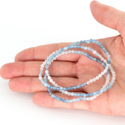 Vedere dettagli per Acquamarina sfaccettata. perline tonde 3 mm (Taglio diamante) Immagine di Acquamarina sfaccettata. perline tonde 3 mm (Taglio diamante)