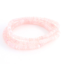 Vedere dettagli per Bracciale con quarzo rosa 4x3mm Immagine di Bracciale con quarzo rosa 4x3mm