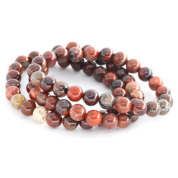 Zeige Details für Breckzien Jaspis Kugeln  8mm Armband Bild von Breckzien Jaspis Kugeln  8mm Armband