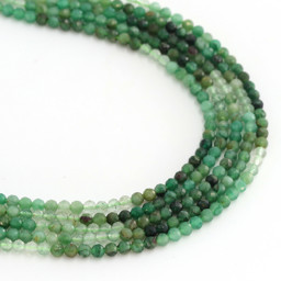 Vedere dettagli per Agata verde sfaccettata. Perline tonde da 3 mm (colorate) Immagine di Agata verde sfaccettata. Perline tonde da 3 mm (colorate)