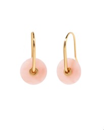 Vedere dettagli per "Ciambelle. Rosa Opale. Orecchini. Argento 925 placcato oro Immagine di "Ciambelle. Rosa Opale. Orecchini. Argento 925 placcato oro