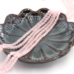 Vedere dettagli per Filo di perline tonde di quarzo rosa (naturale, Madagascar) Immagine di Filo di perline tonde di quarzo rosa (naturale, Madagascar)