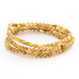 Zeige Details für Rutilquarz Kugeln  4mm Armband  Bild von Rutilquarz Kugeln  4mm Armband