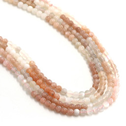 Vedere dettagli per Pietra di luna mc perline tonde 4 mm filo extra Immagine di Pietra di luna mc perline tonde 4 mm filo extra