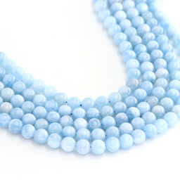 Vedere dettagli per Perline tonde da 6 mm di Acquamarina Immagine di Perline tonde da 6 mm di Acquamarina