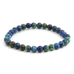 Vedere dettagli per Azurite-malachite perline 6mm braccialetto extra Immagine di Azurite-malachite perline 6mm braccialetto extra