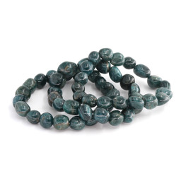 Vedere dettagli per Bracciale di nuggets di Apatite 9-10 mm Immagine di Bracciale di nuggets di Apatite 9-10 mm