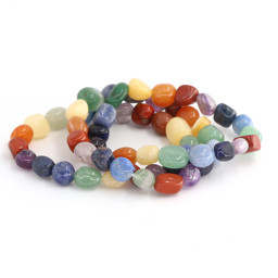 Zeige Details für Chakra Nuggets Crazy  8-12mm Armband Bild von Chakra Nuggets Crazy  8-12mm Armband