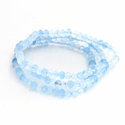 Vedere dettagli per Acquamarina sfaccettata. Bracciale rondelle 5 mm  Immagine di Acquamarina sfaccettata. Bracciale rondelle 5 mm