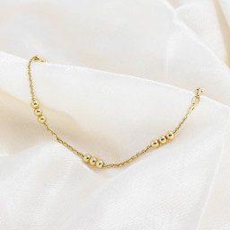 Vedere dettagli per "Rolo fine". Bracciale. Argento 925 placcato oro Immagine di "Rolo fine". Bracciale. Argento 925 placcato oro